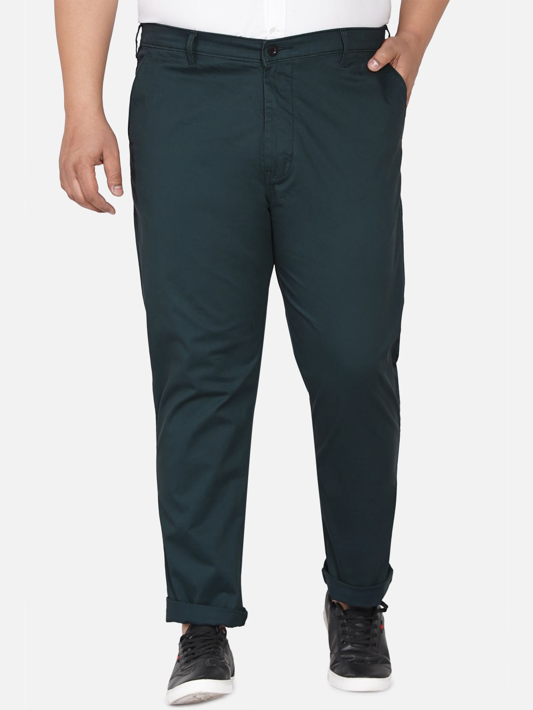 

John Pride Men Green Comfort Trousers