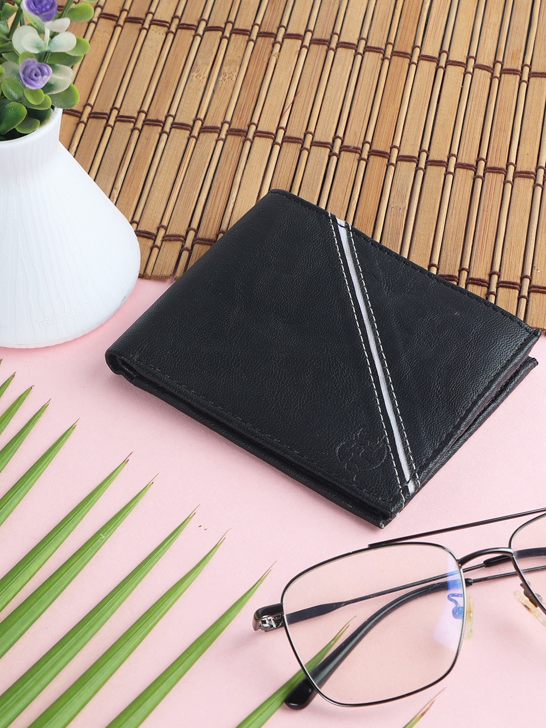 

ZEVORA Women Leather Two Fold Wallet, Black