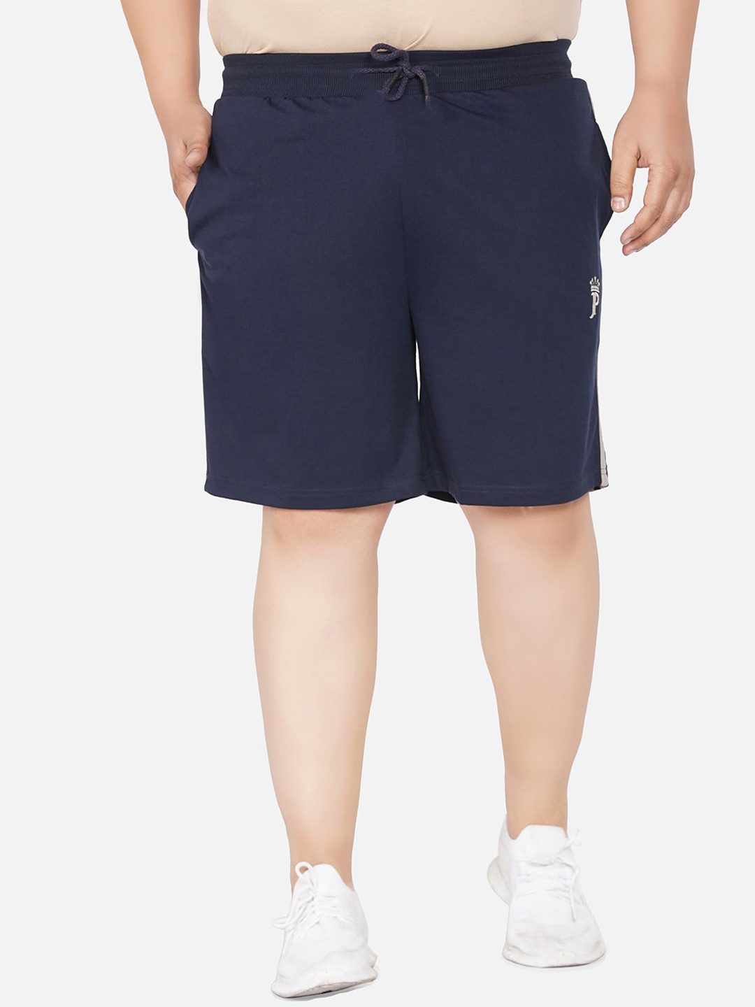 

John Pride Men Navy Blue Sports Shorts