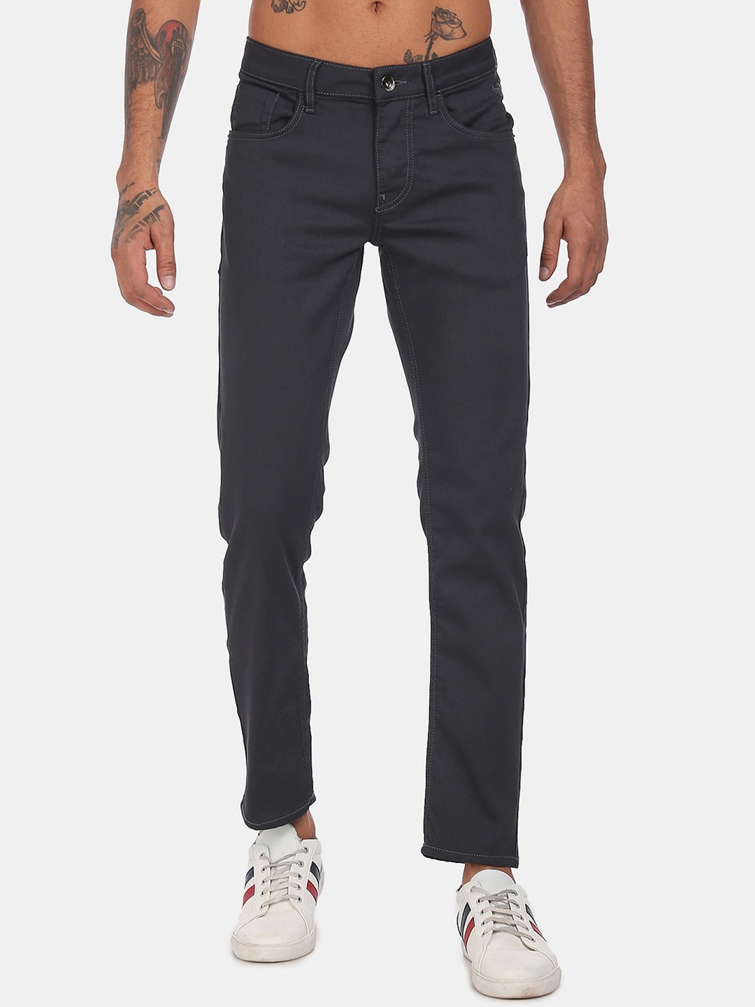 

Flying Machine Men Grey Slim Fit Jeans