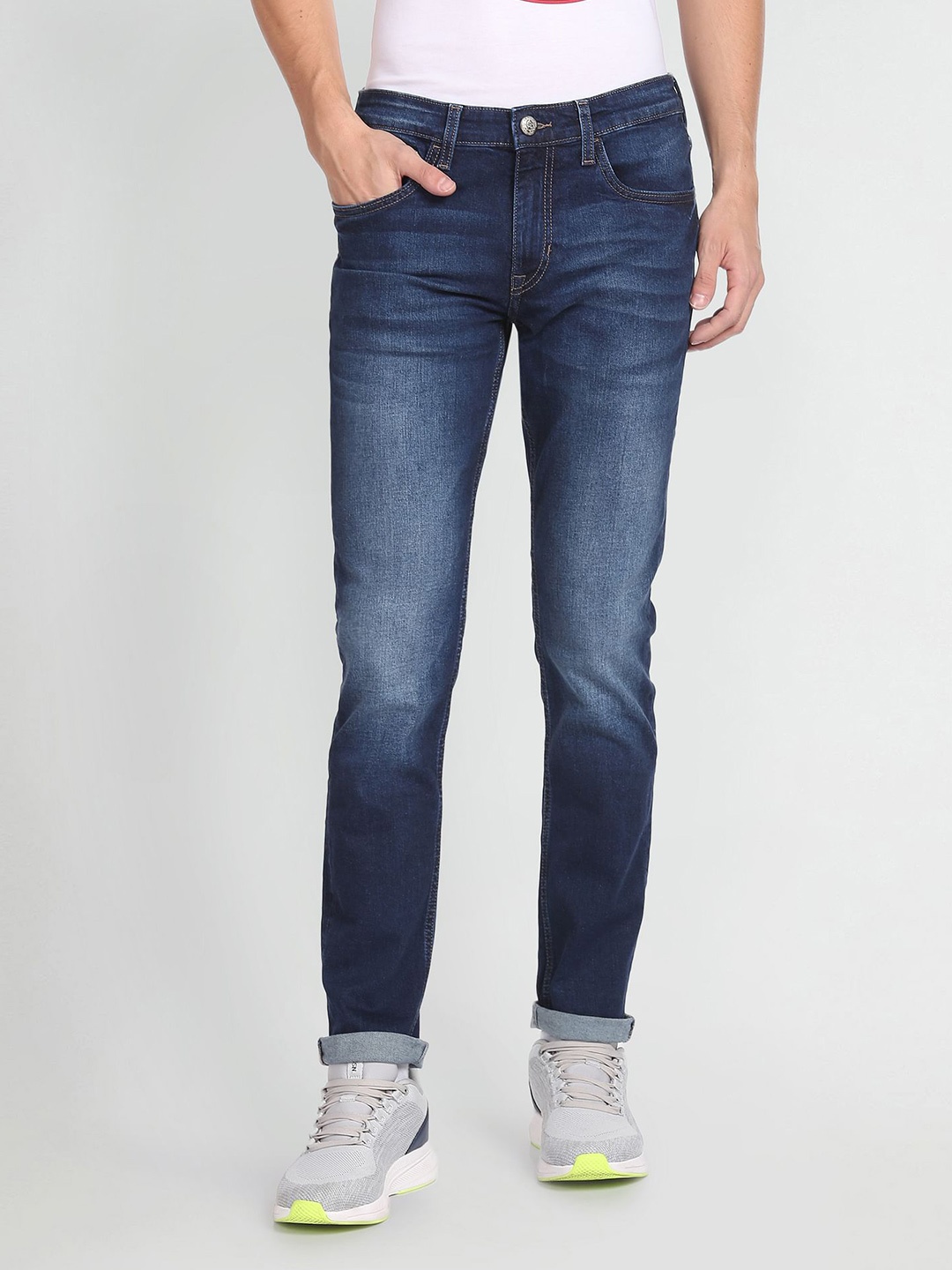 

U.S. Polo Assn. Denim Co. Men Blue Slim Fit Heavy Fade Jeans