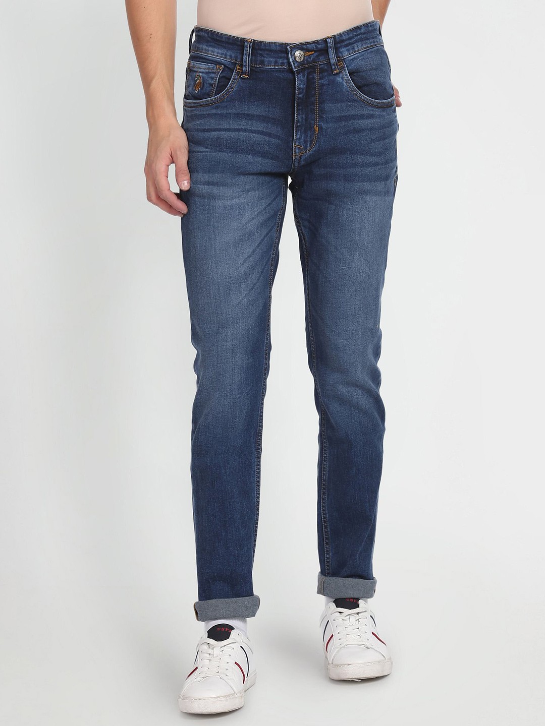 

U.S. Polo Assn. Denim Co. Men Blue Slim Fit Heavy Fade Jeans