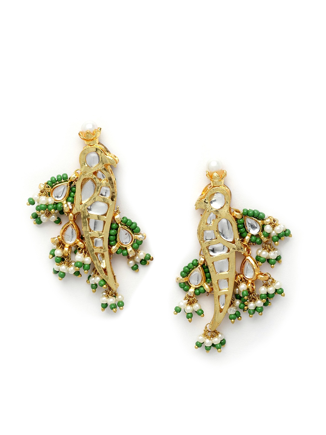 

DUGRISTYLE Green Classic Jhumkas Earrings