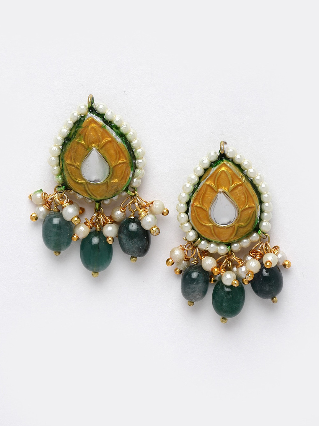 

DUGRISTYLE Green Classic Drop Earrings