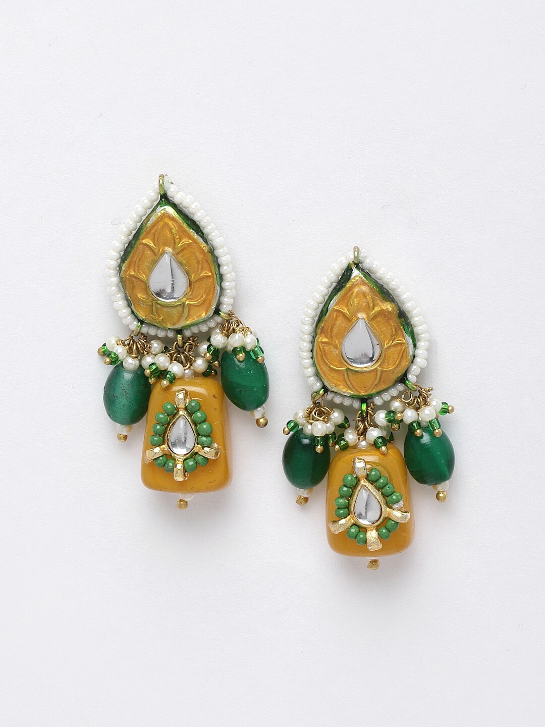 

DUGRISTYLE Green Classic Drop Earrings