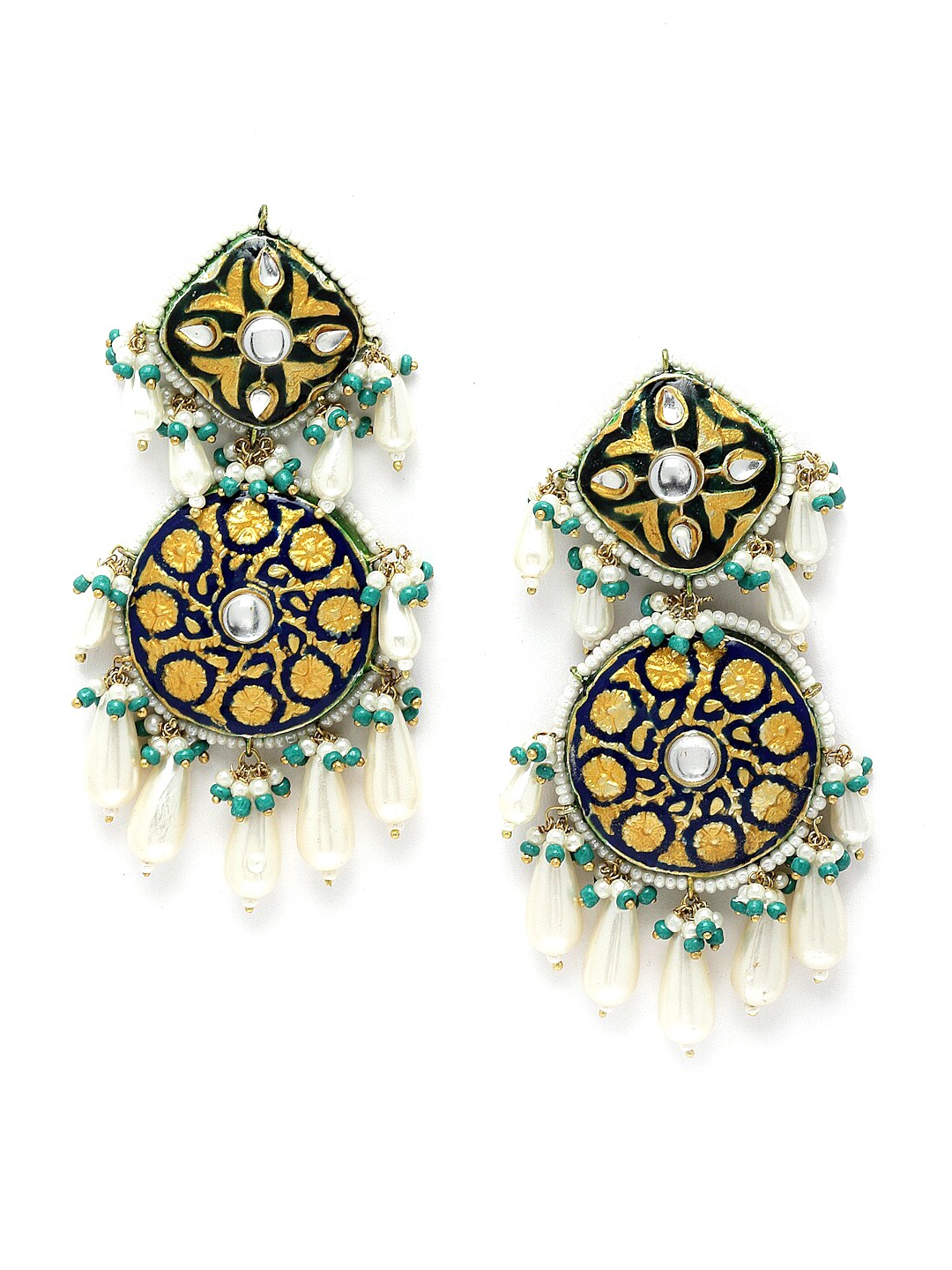 

DUGRISTYLE Blue Classic Jhumkas Earrings