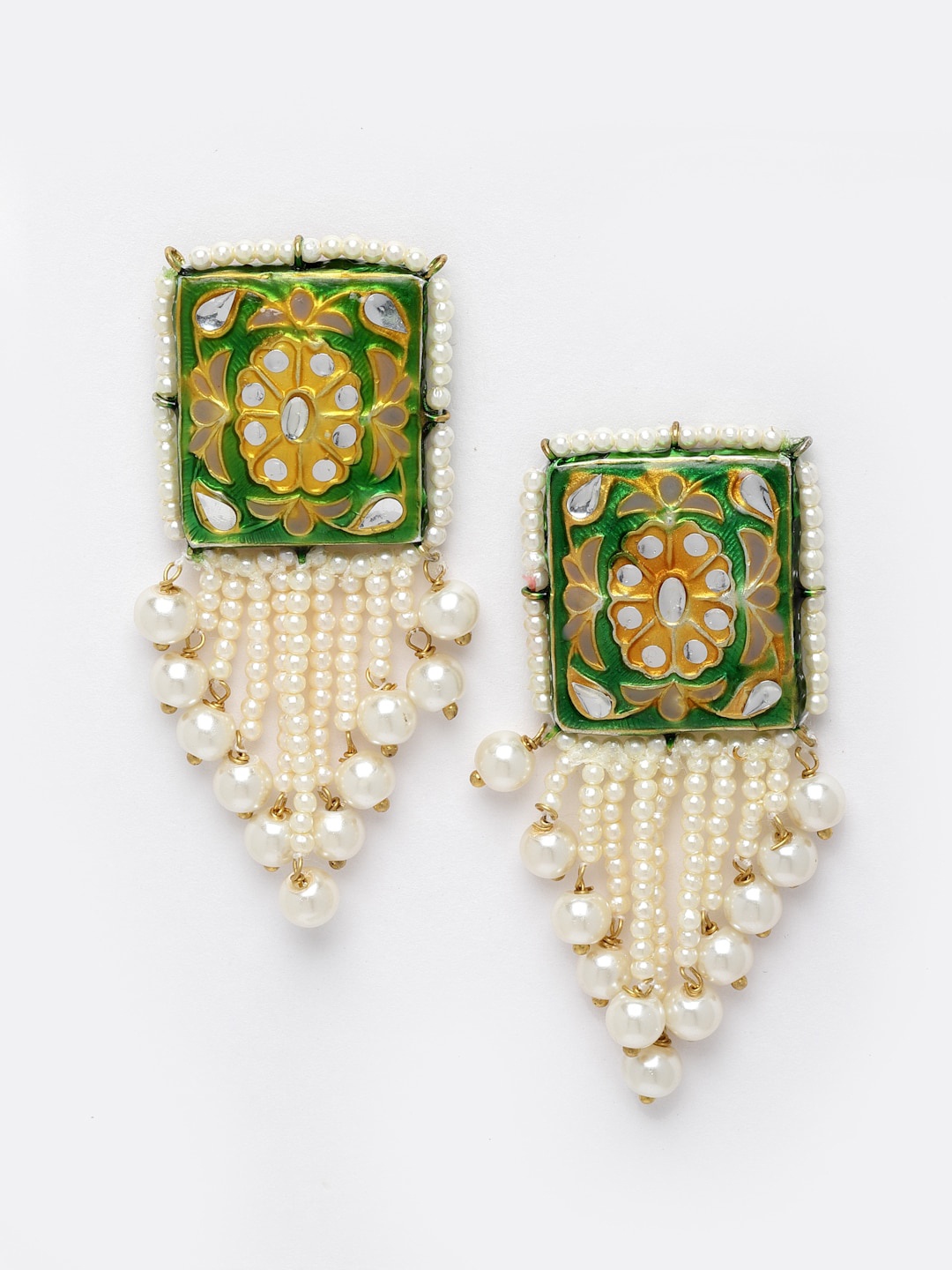 

DUGRISTYLE Green Classic Drop Earrings