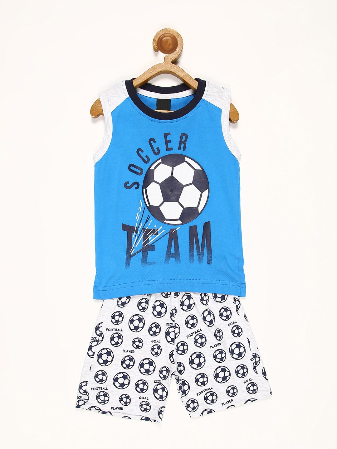 

V2 Value & Variety Boys Blue T-shirt with Shorts