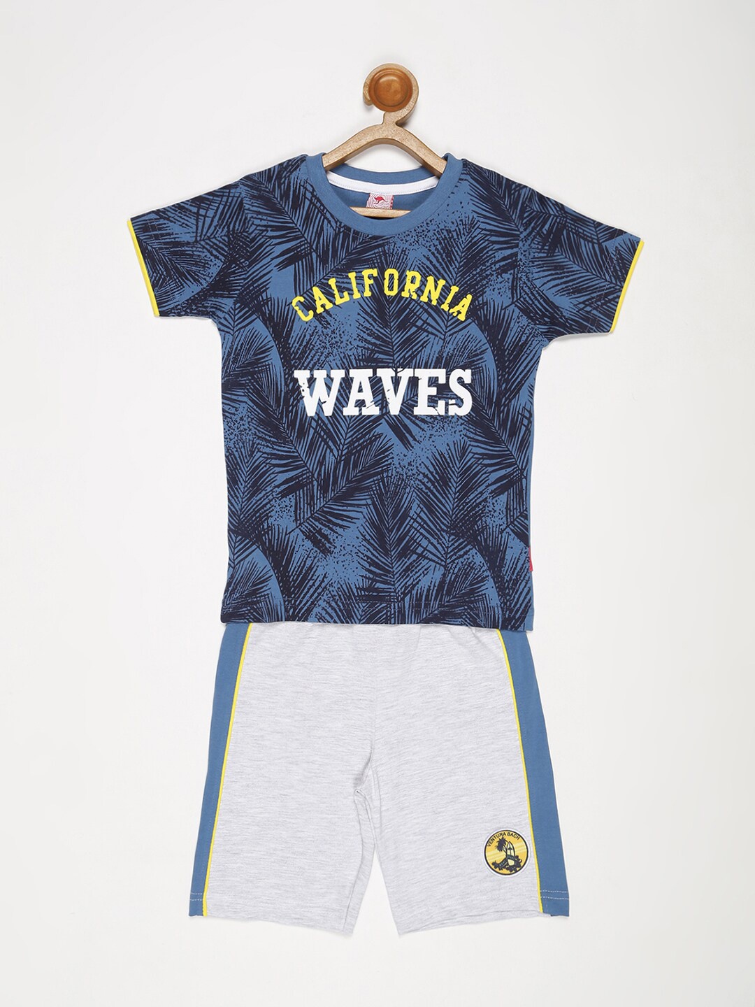 

V2 Value & Variety Boys Blue Printed T-shirt with Shorts