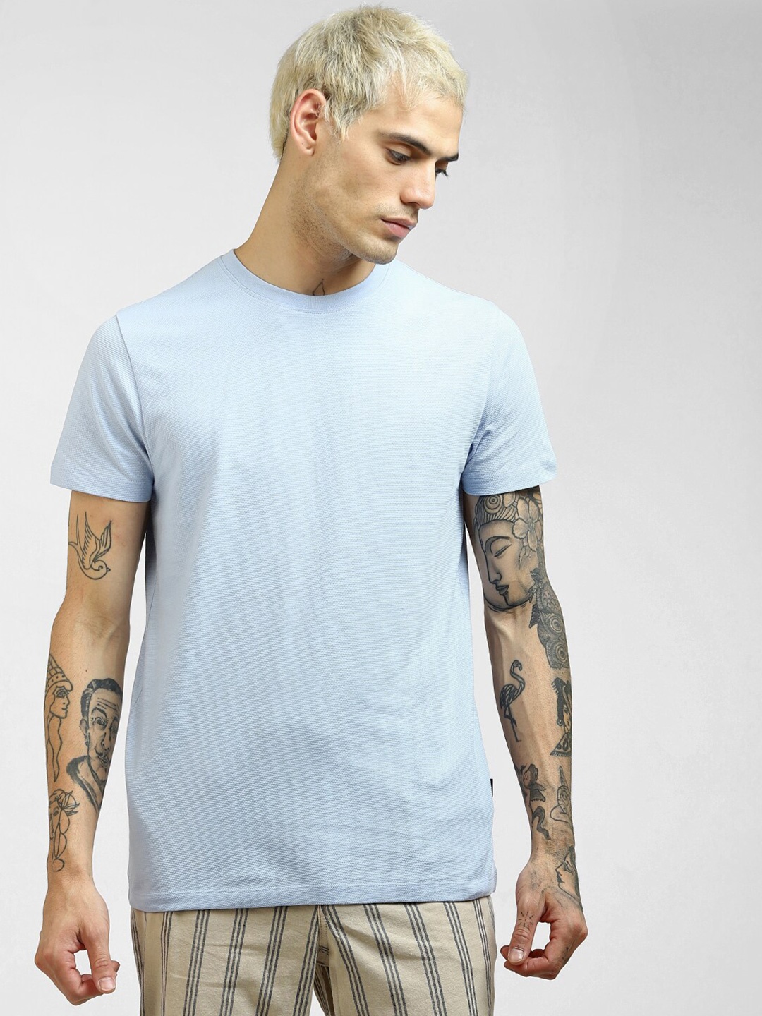 

Jack & Jones Men Blue Slim Fit T-shirt