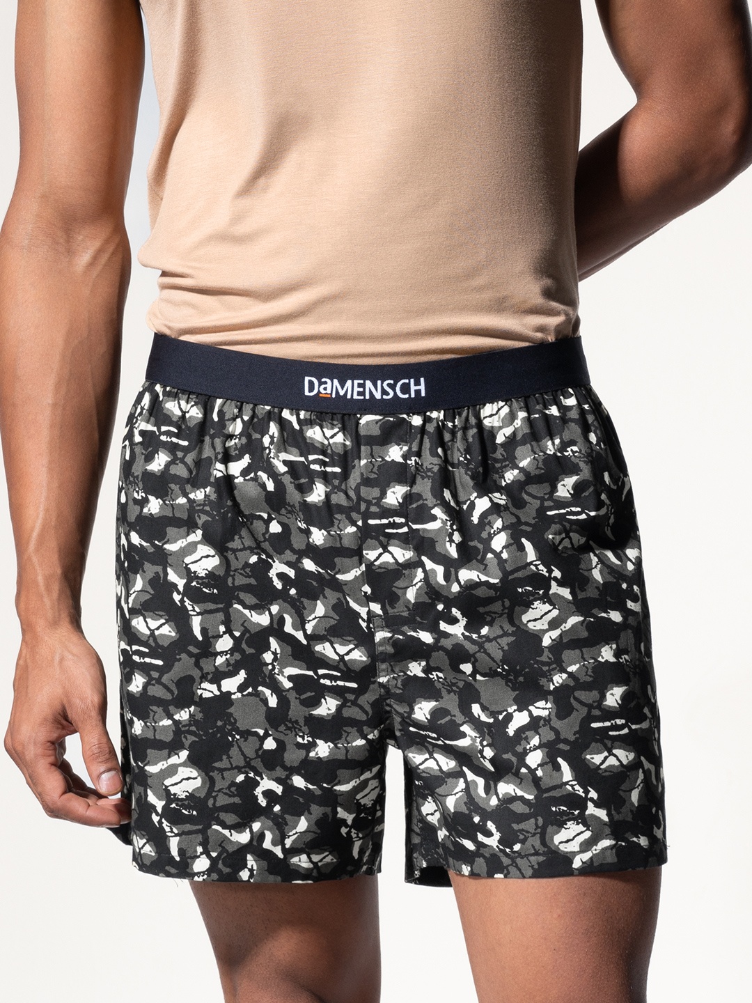 

DAMENSCH Men Printed Boxers DAM-PRIN-SBX-COE, Grey