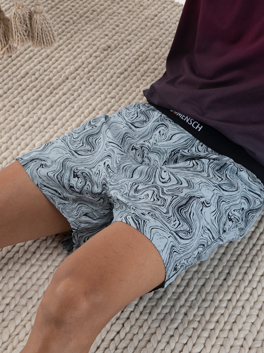 

DAMENSCH Men Printed Ultra-Light Cotton Regular Fit Inner Boxer, Grey