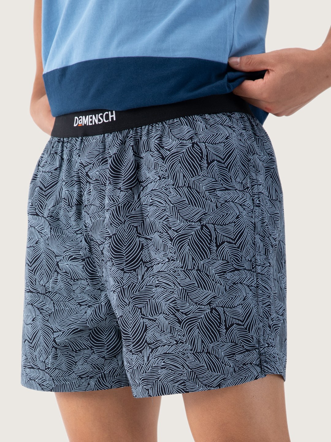 

DAMENSCH Men Assorted Ultra-Light Cotton Regular Fit Inner Boxer, Blue