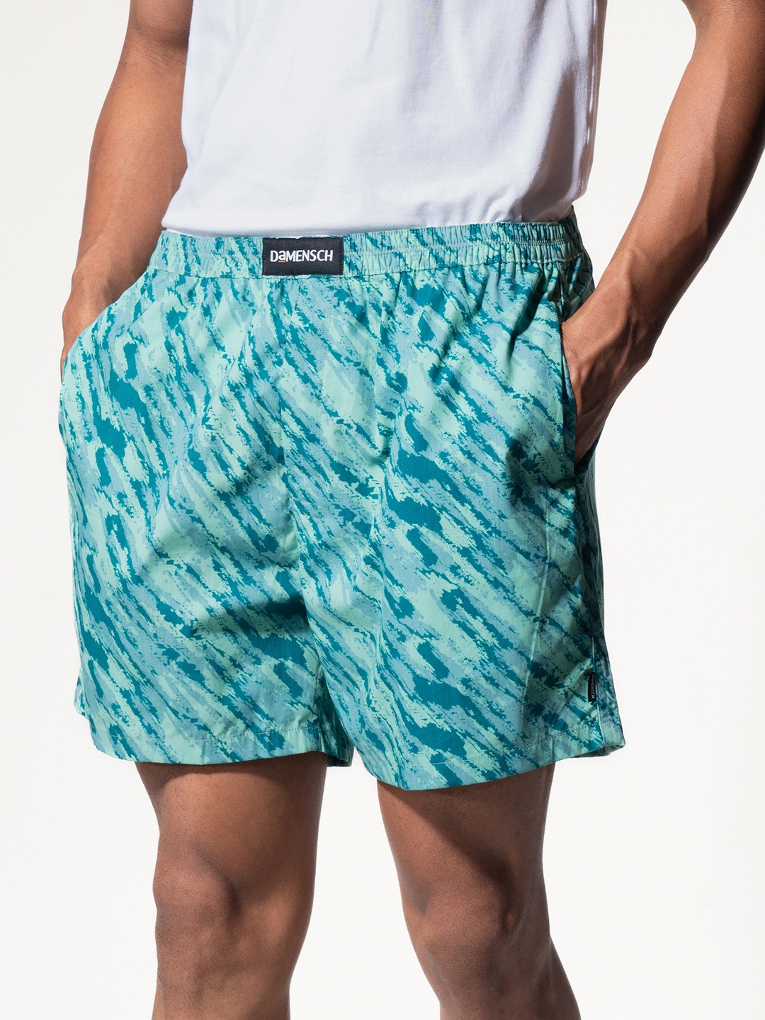 

DAMENSCH Men Printed Ultra-Light Cotton Regular Fit Boxer Shorts DAM-PRIN-LBX-STU, Blue
