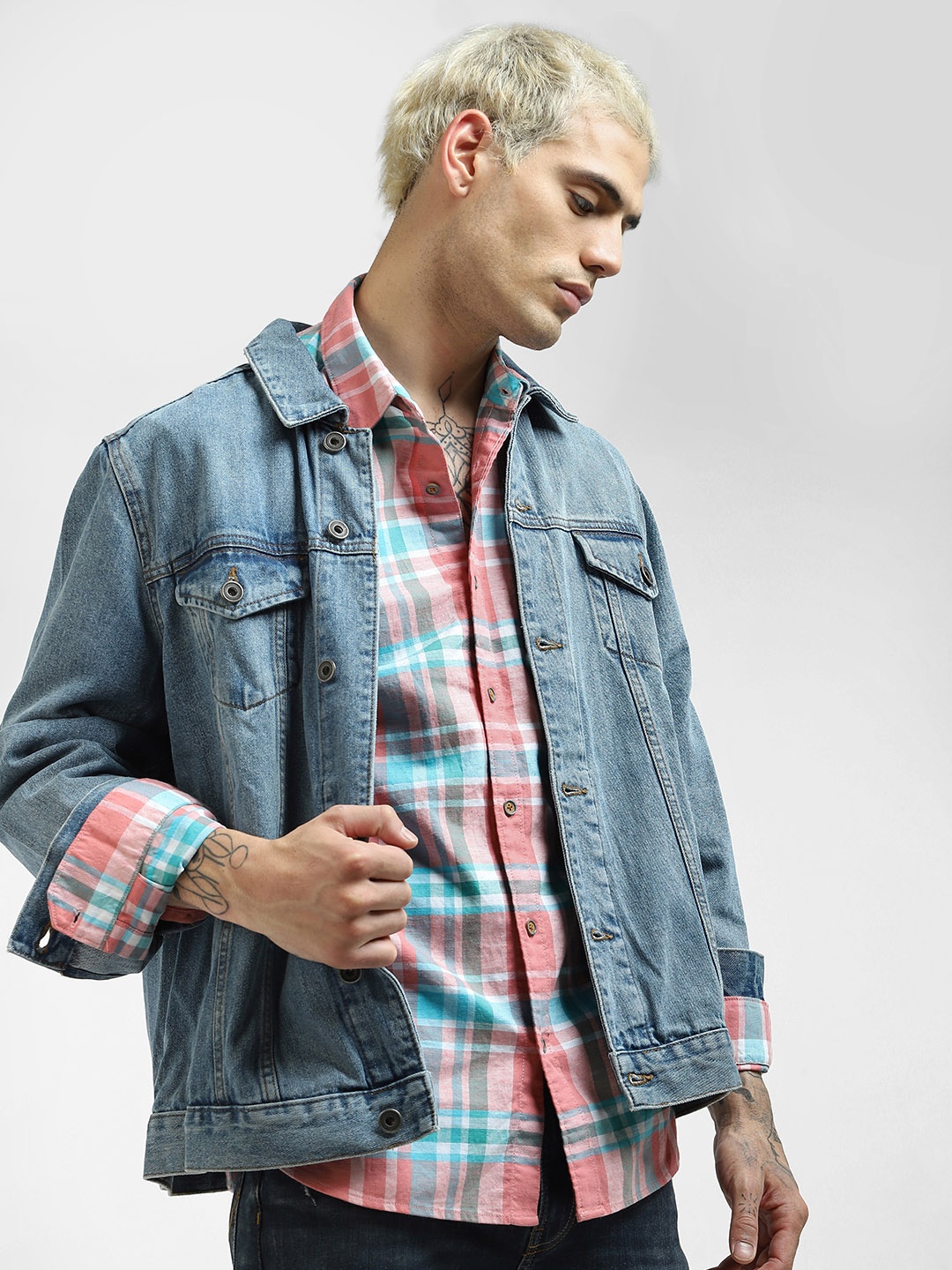 

Jack & Jones Men Multicoloured Checked Casual Shirt, Multi
