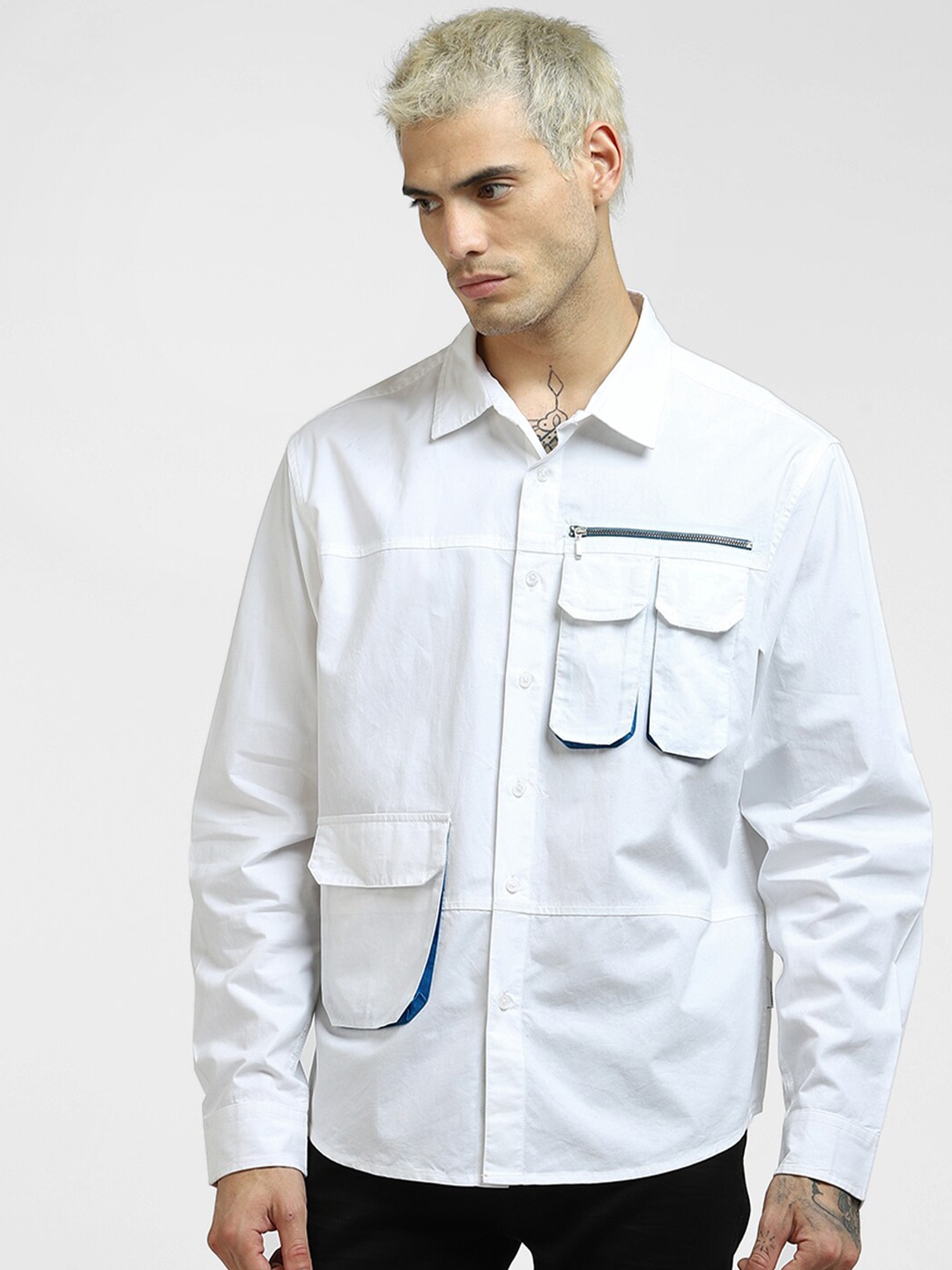 

Jack & Jones Men White Casual Shirt