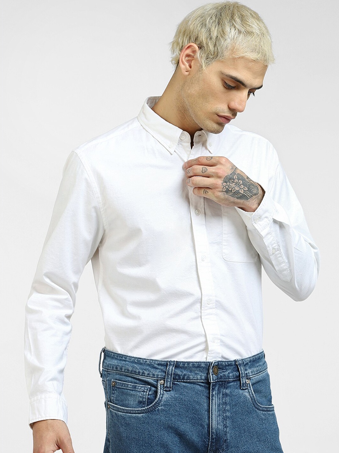 

Jack & Jones Men White Casual Shirt