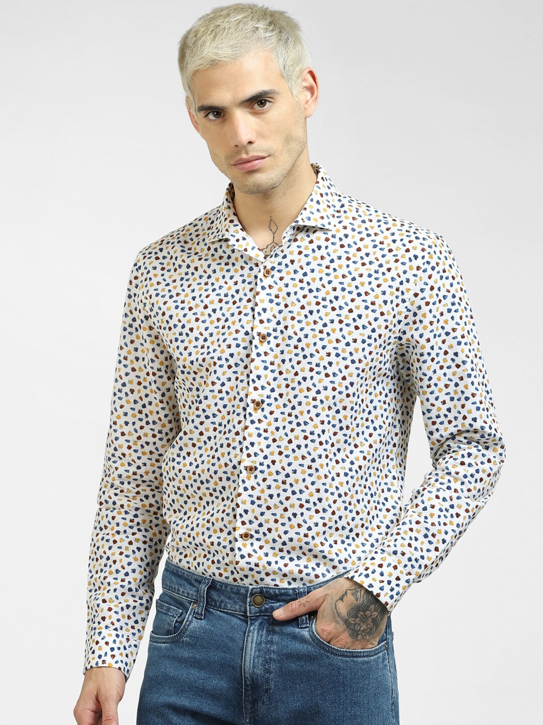 

Jack & Jones Men Multicoloured Printed Casual Shirt, Multi