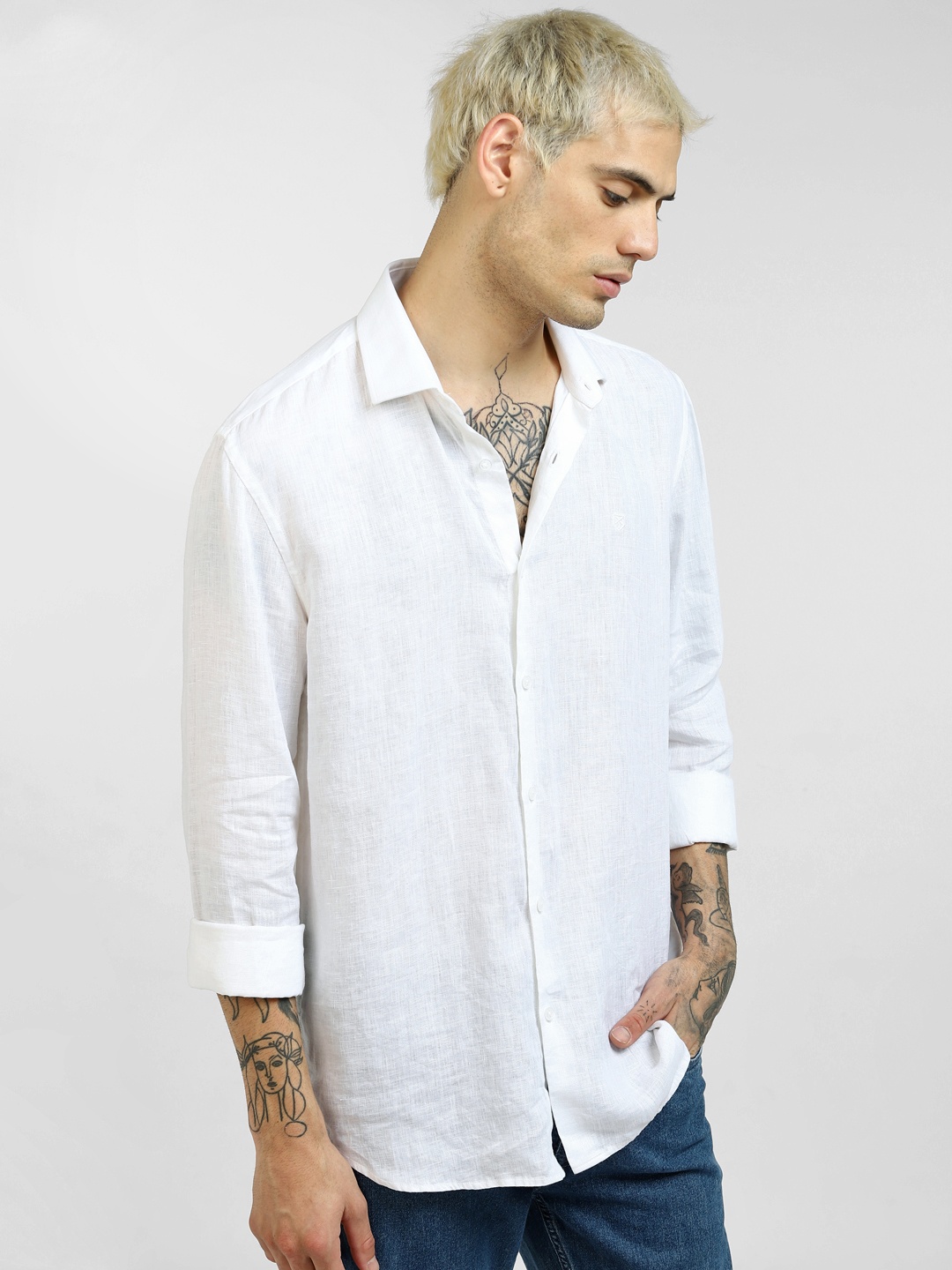 

Jack & Jones Men White Casual Shirt