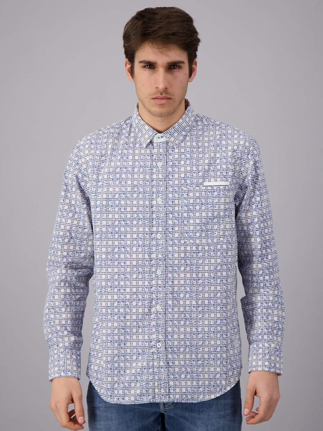 

FREESOUL Men Off White Floral Printed Casual Shirt