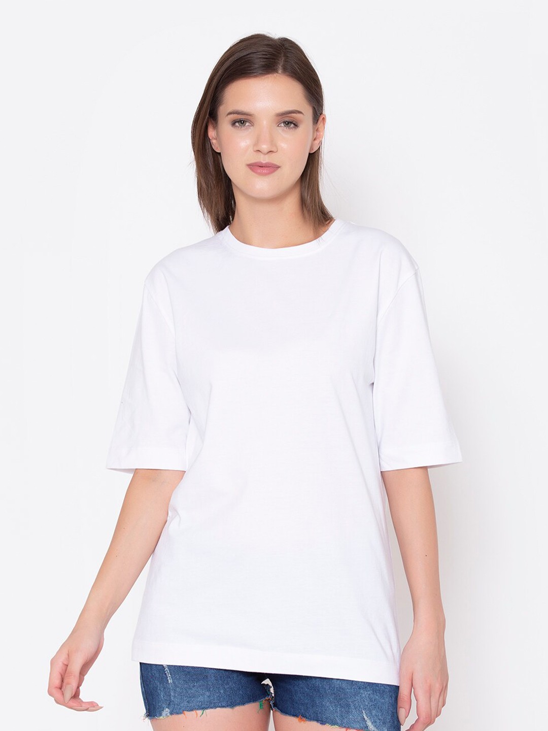 

FLAWLESS Women White Oversized T-shirt