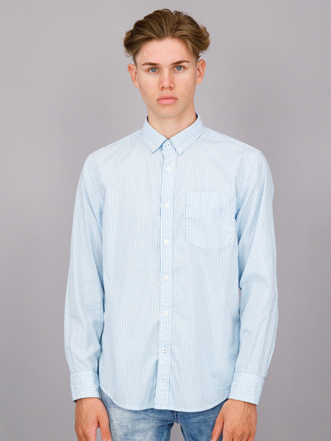 

FREESOUL Men Blue Casual Shirt