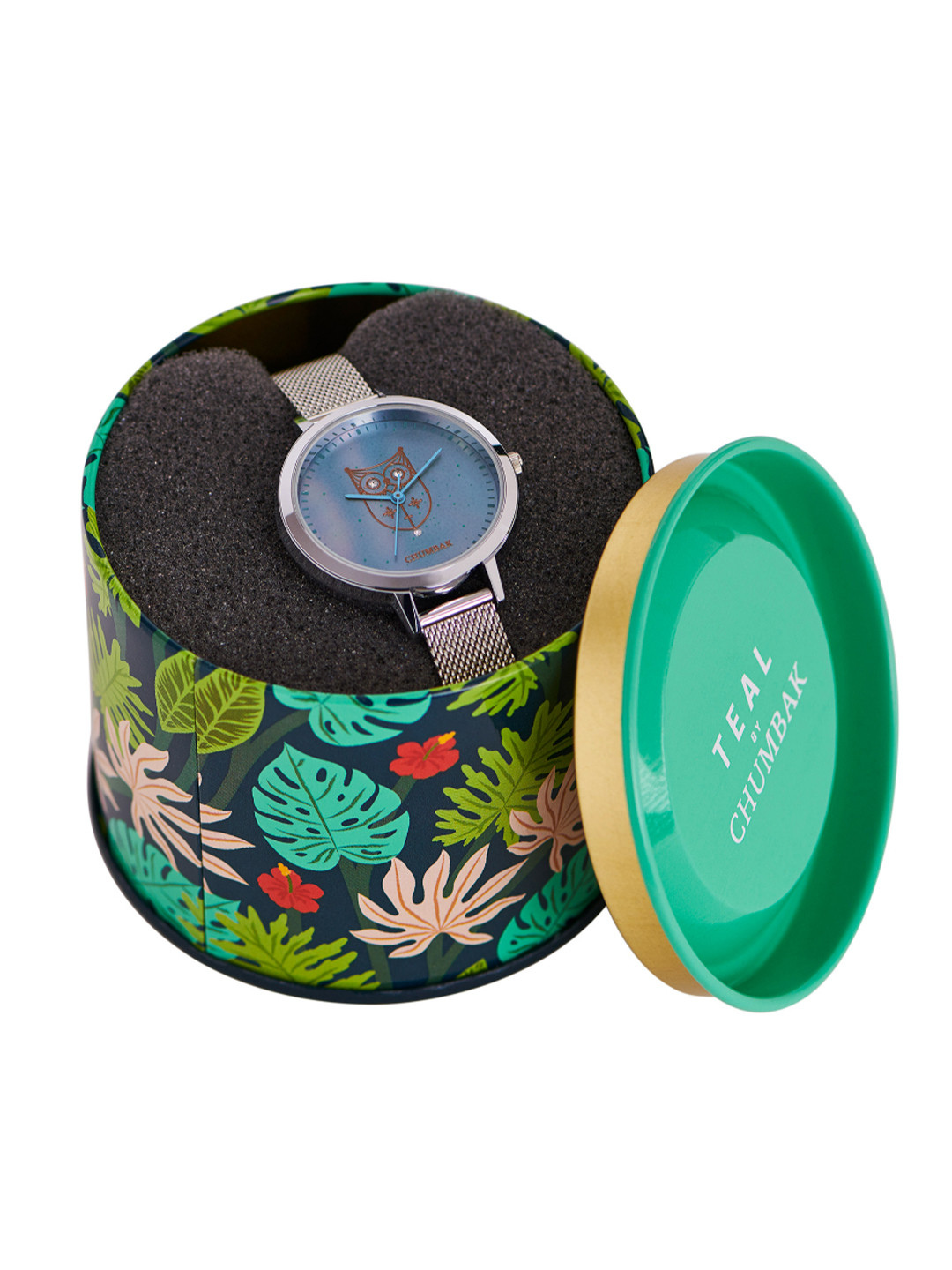 

TEAL BY CHUMBAK Women Brass Printed Dial & Silver Toned Straps Analogue Watch 8907605113260