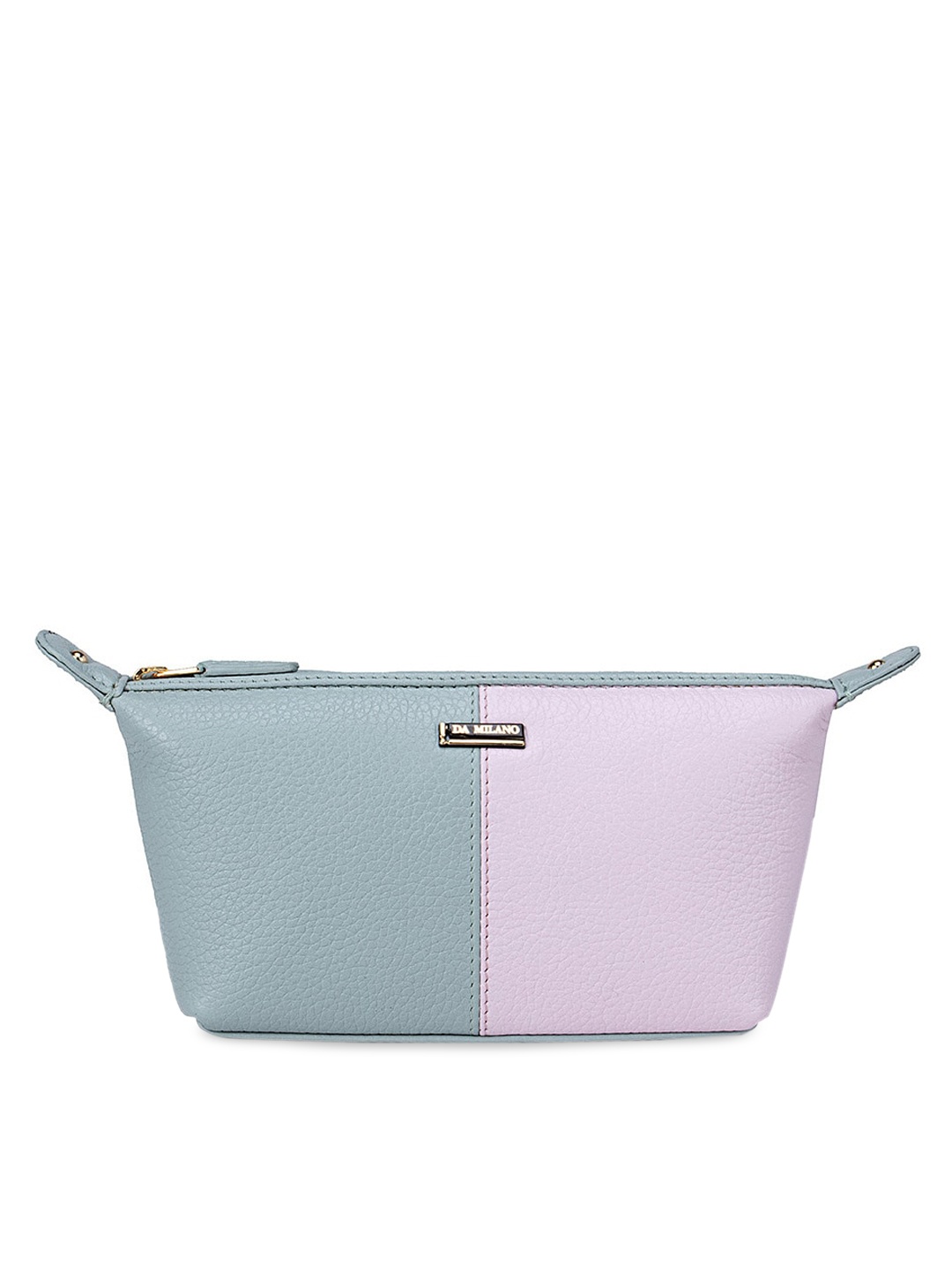 

Da Milano Blue & Pink Colourblocked Leather Travel Pouch