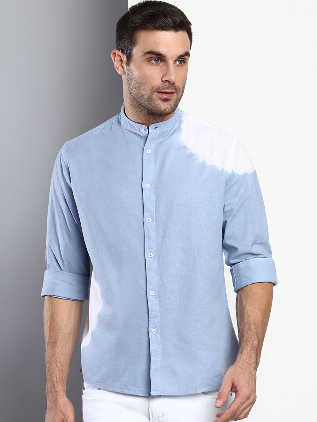 

Dennis Lingo Men Blue Slim Fit Casual Shirt
