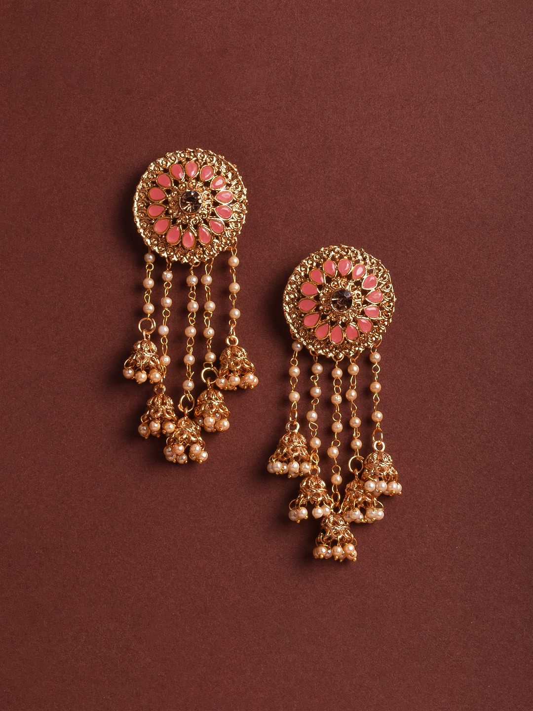 

STEORRA JEWELS Rose Gold Contemporary Drop Earrings