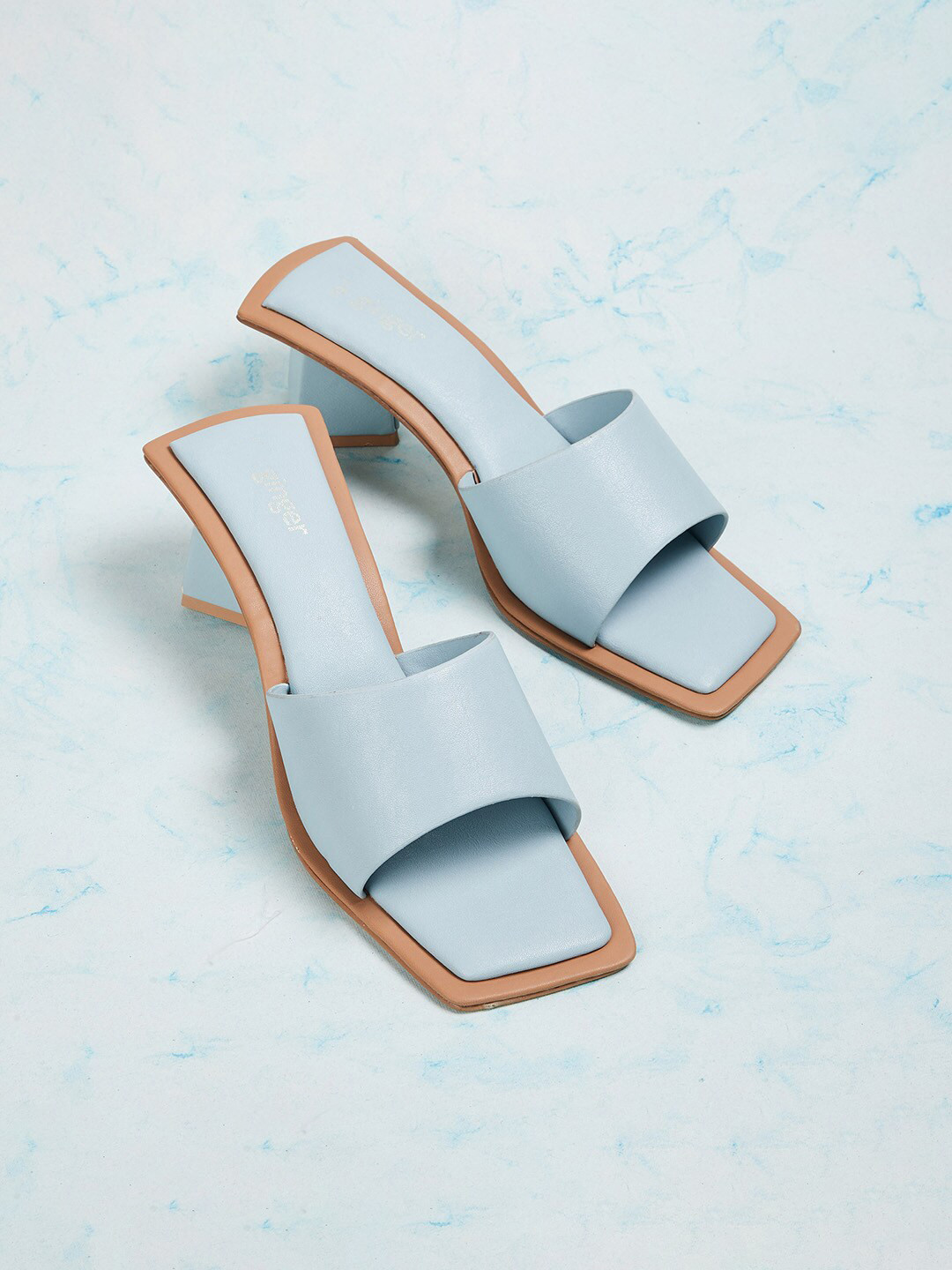 

Ginger by Lifestyle Blue Block Mules