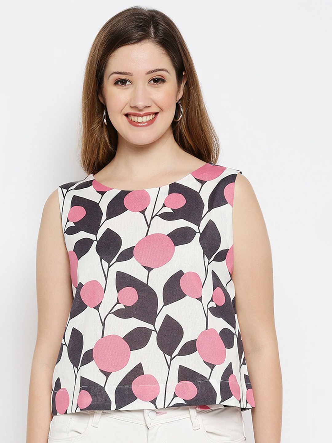 

Ethnicity Pink Floral Print Top