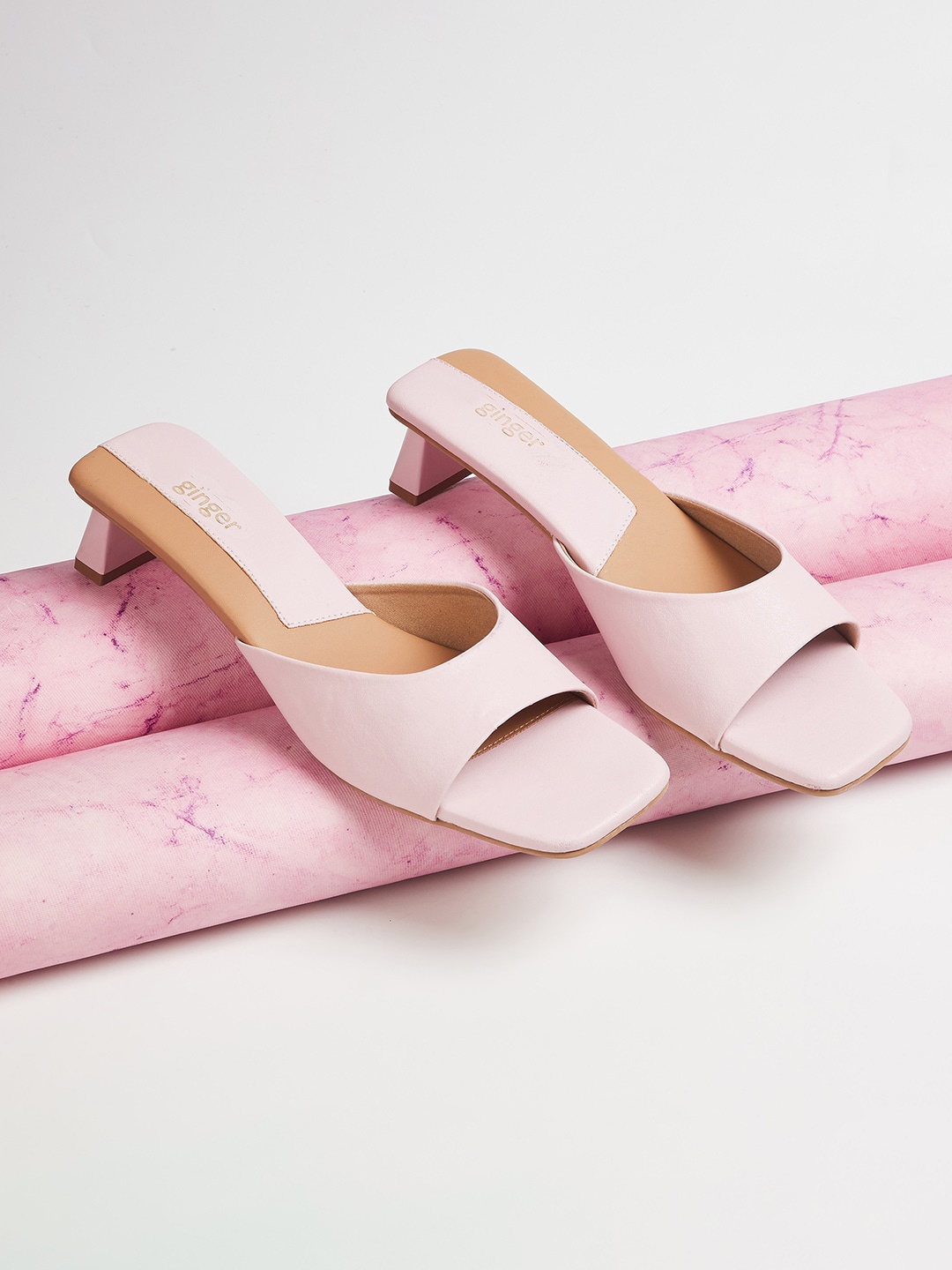

Ginger by Lifestyle Pink Block Pumps