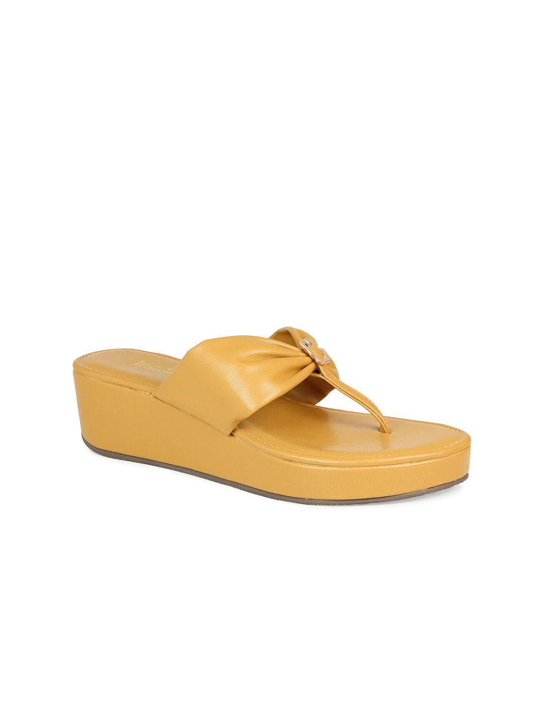 

Inc 5 Women Mustard & Yellow Comfort Sandals