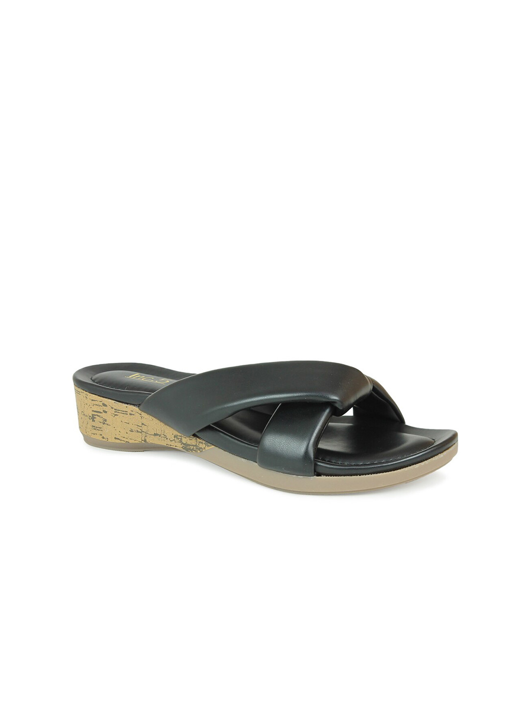 

Inc 5 Women Black & Black Comfort Sandals