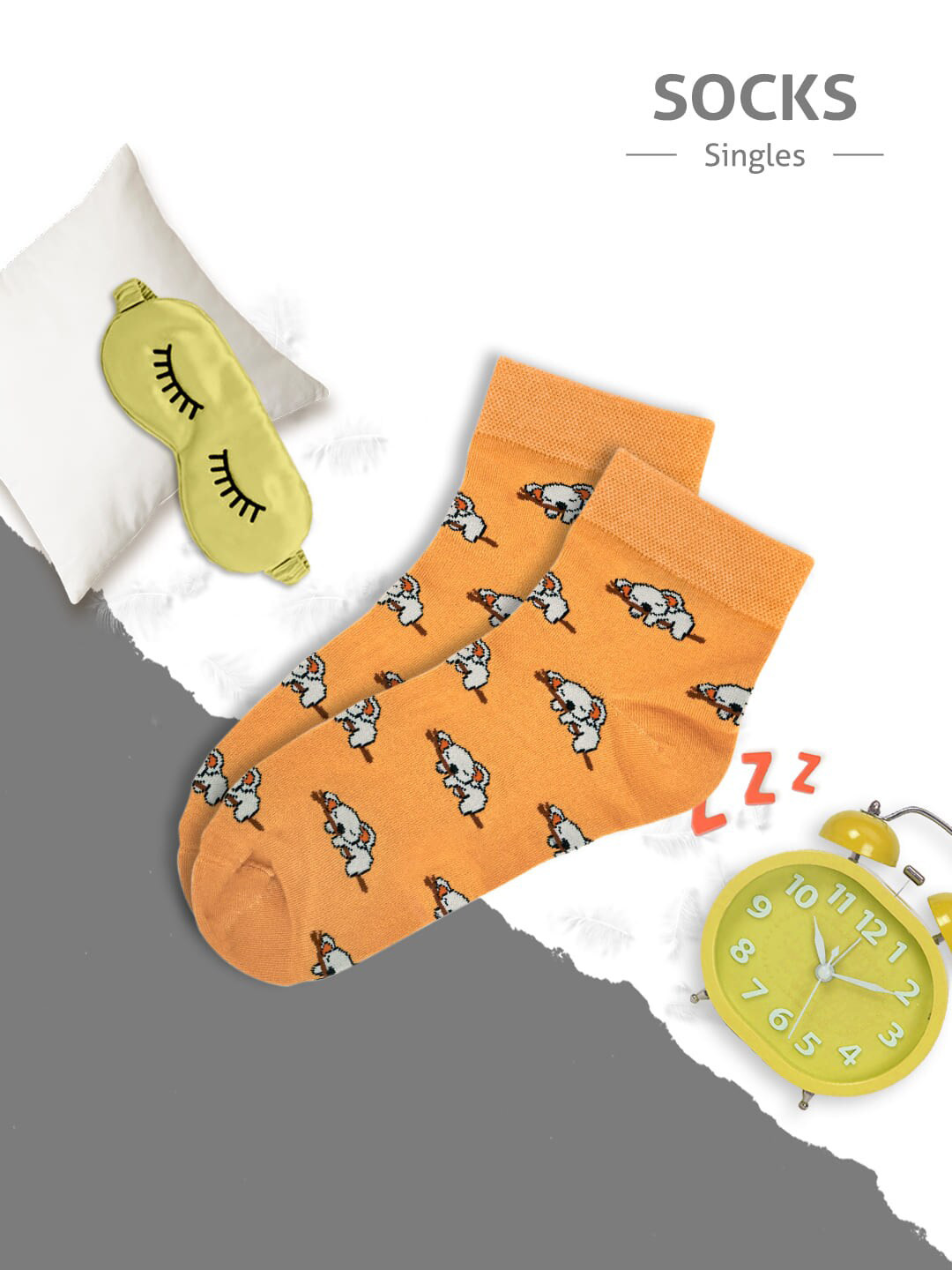

hexafun Unisex Orange Patterned Pure Cotton Ankle Length Socks