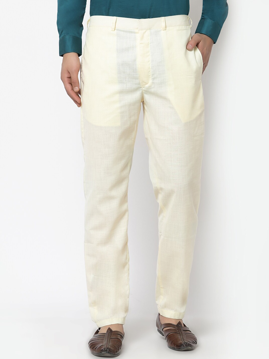 

Chitwan Mohan Men Yellow Cotton Pyjamas