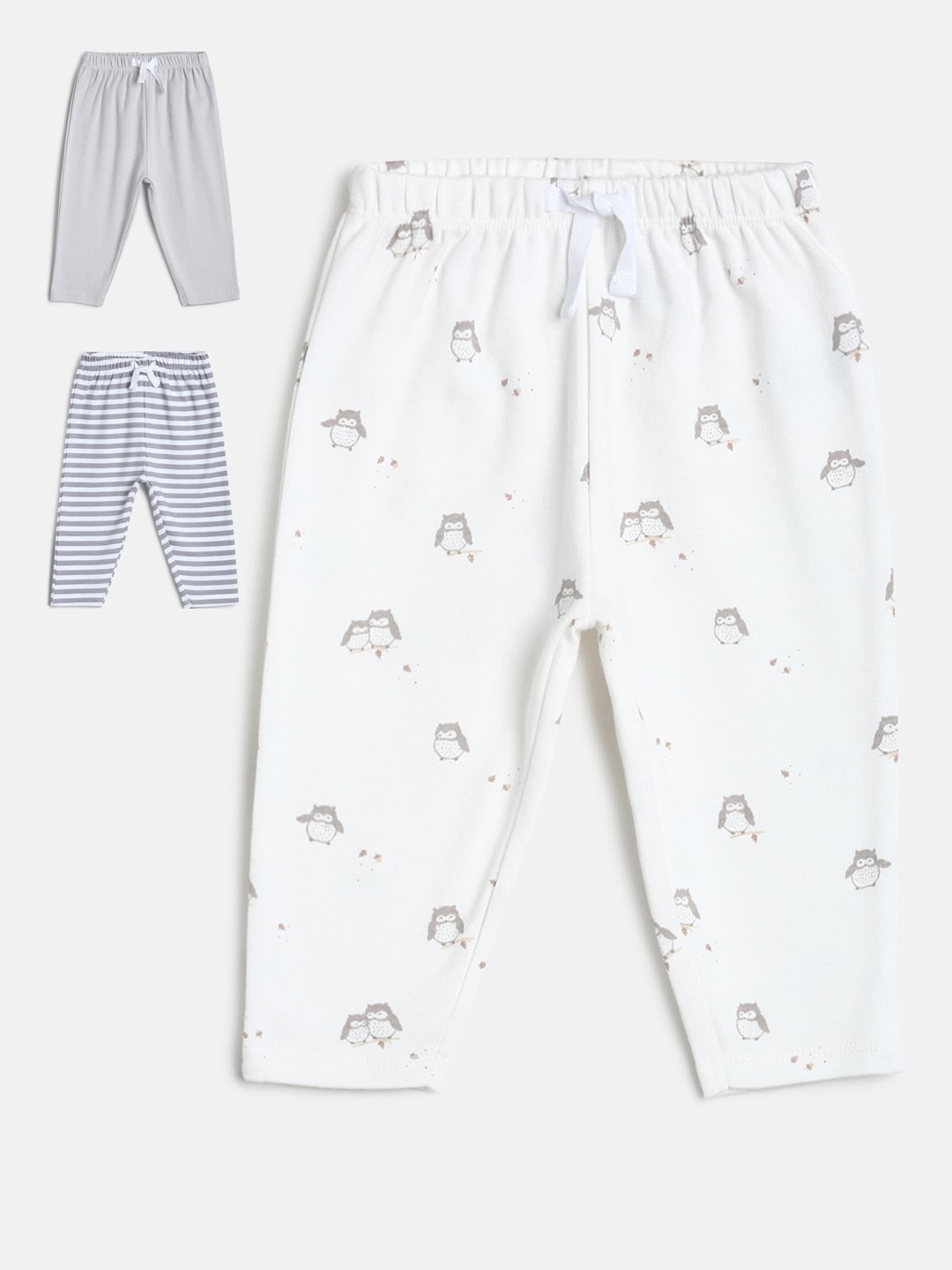 

MINI KLUB Infant Boys Pack Of 3 Pure Cotton Track Pants, White