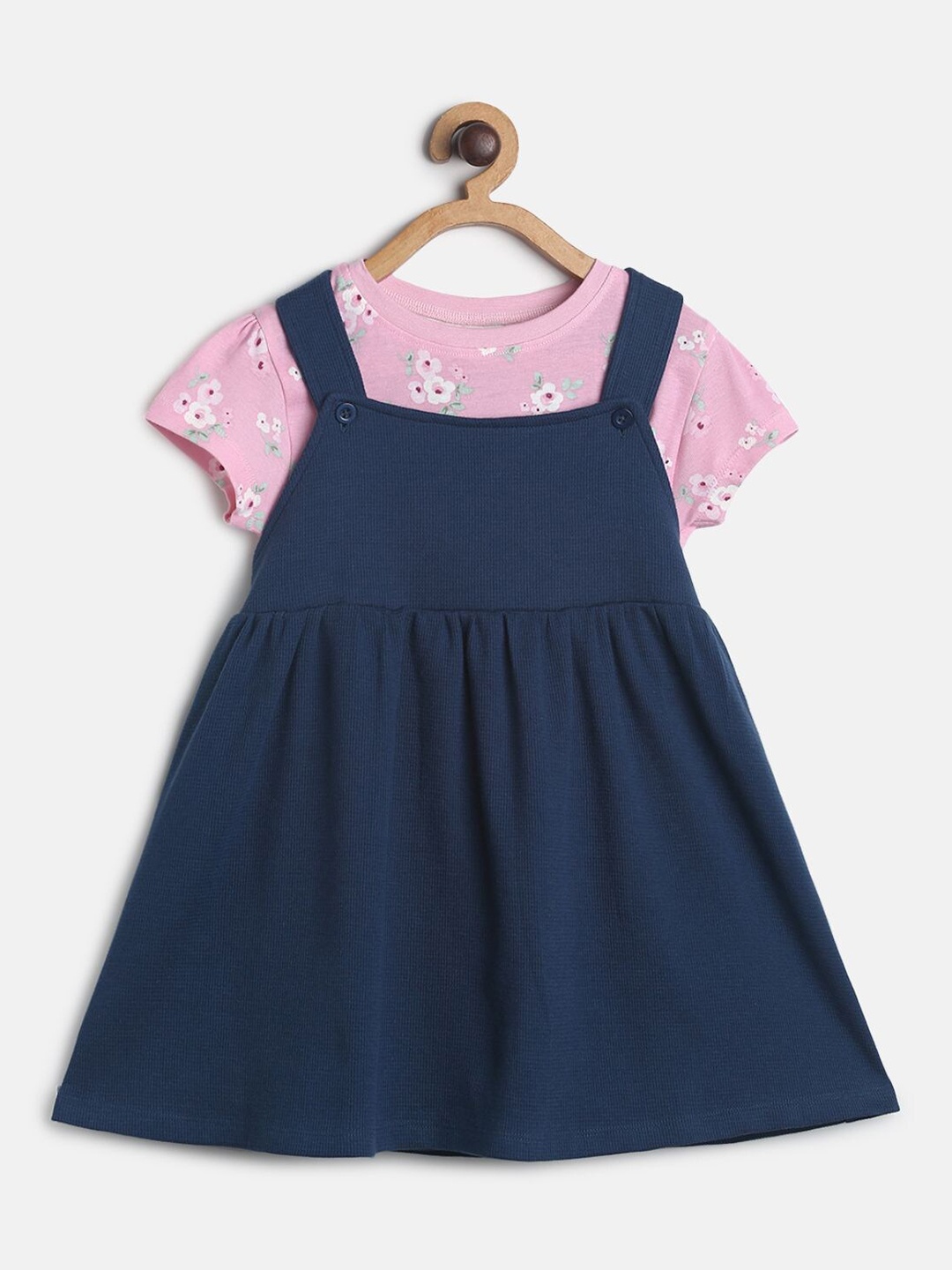 

MINI KLUB Girls Multicoloured Printed T-shirt with Skirt, Multi