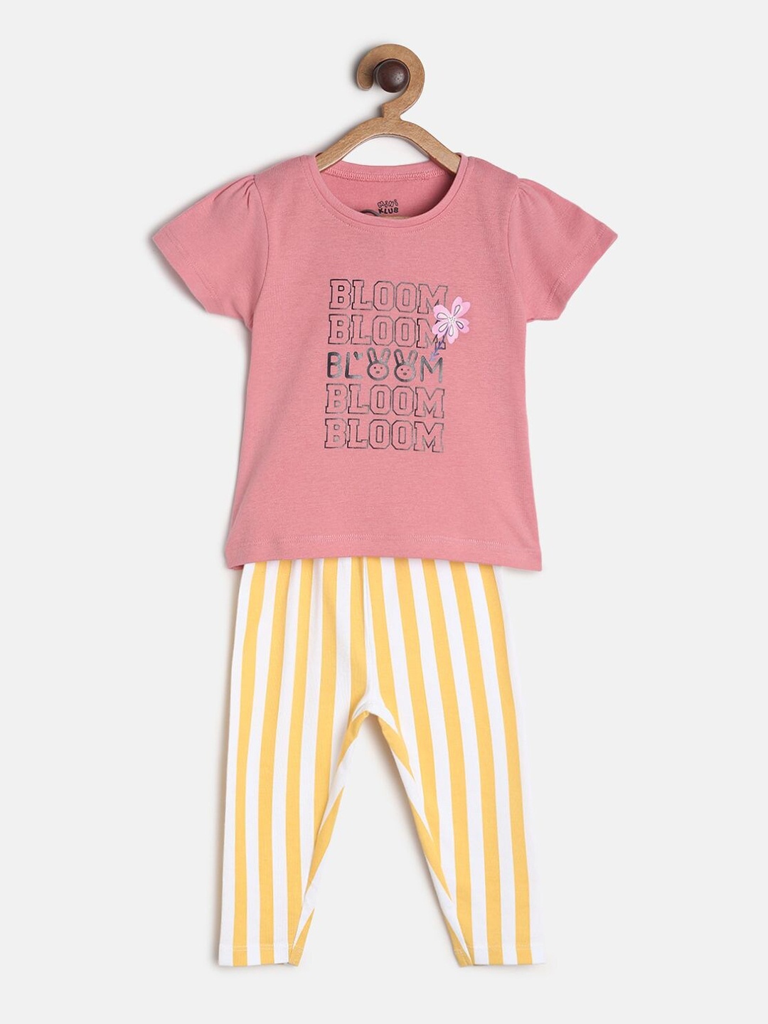 

MINI KLUB Girls Multicoloured Printed T-shirt with Trousers, Multi