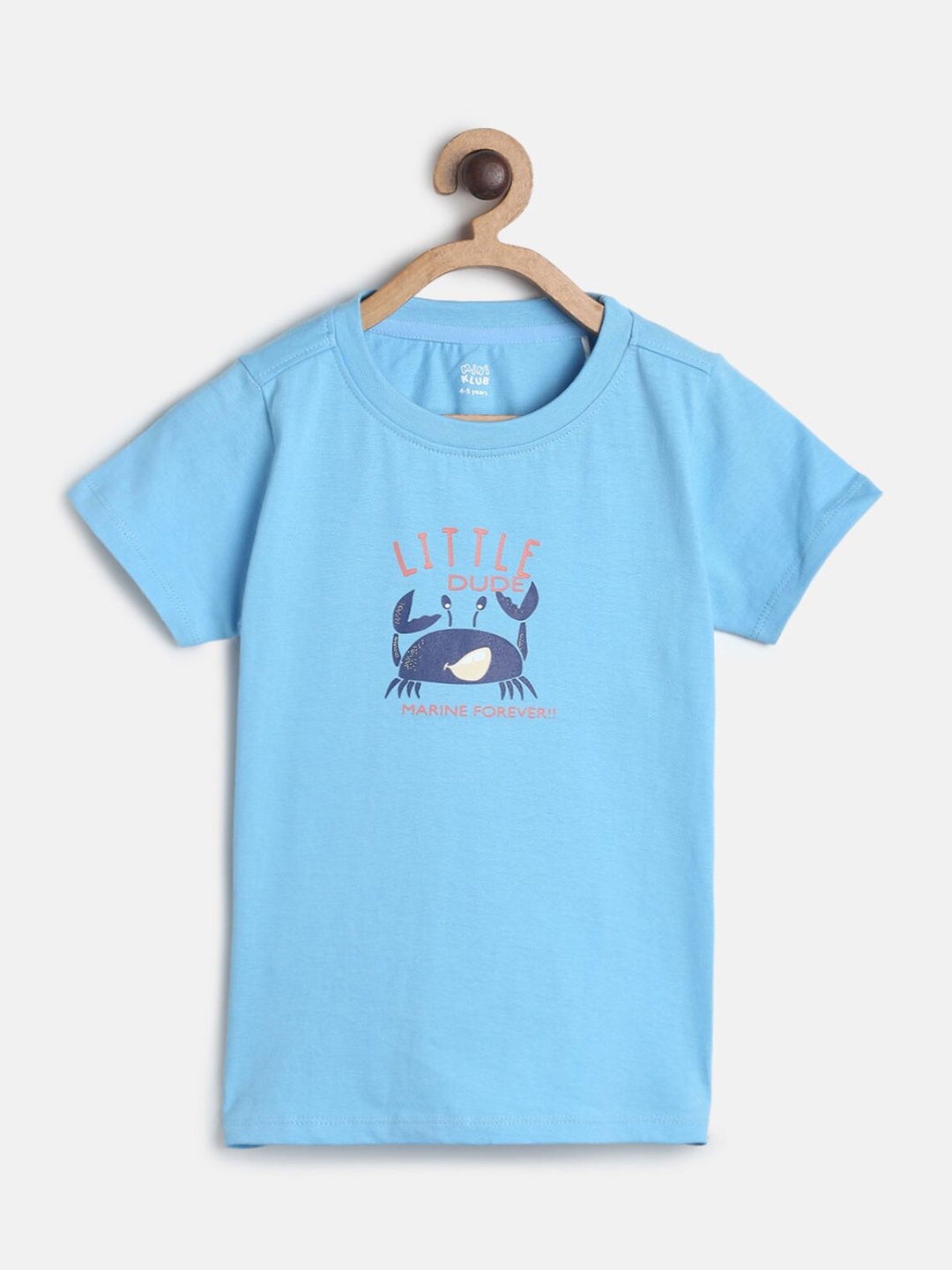 

MINI KLUB Boys Blue Extended Sleeves Raw Edge T-shirt