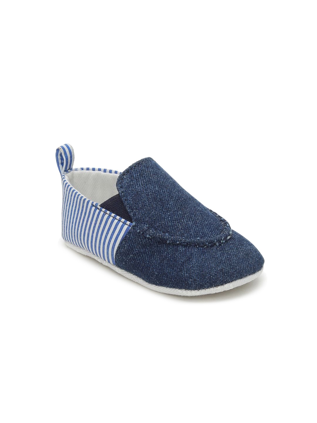 

MINI KLUB Boys Navy Blue Striped Slip-On Sneakers