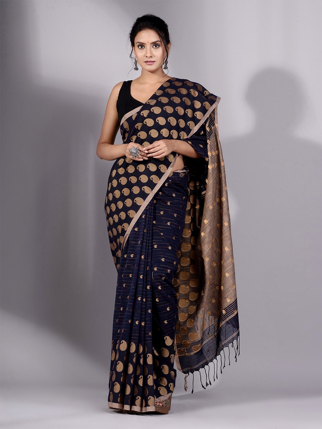 

Charukriti Women Blue Sarees