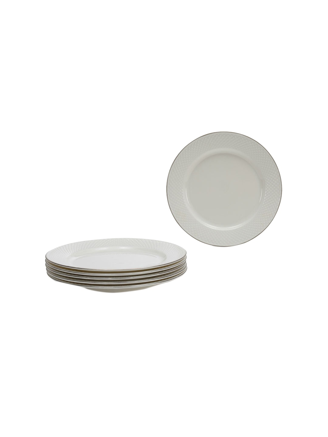 

Athome by Nilkamal Set of 4 Pieces Ceramic Matte Plates, White
