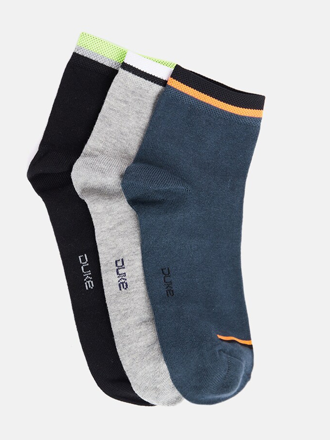 

Duke Men Pack Of 3 Assorted Ankle-Length Socks