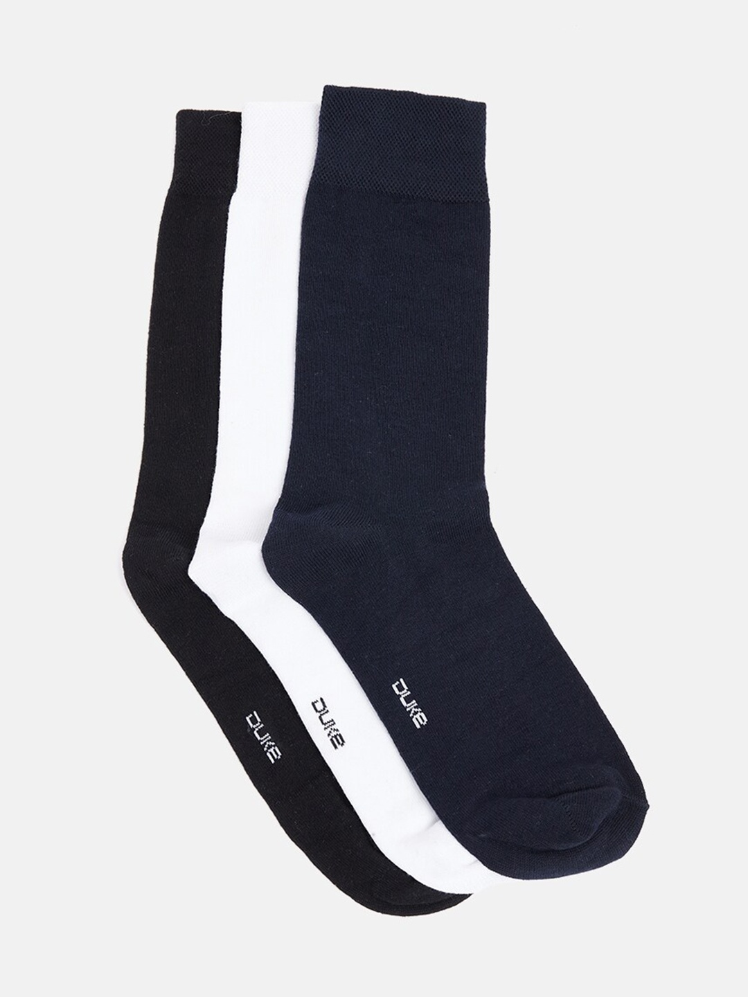 

Duke Men Pack Of 3 Solid Socks, Blue