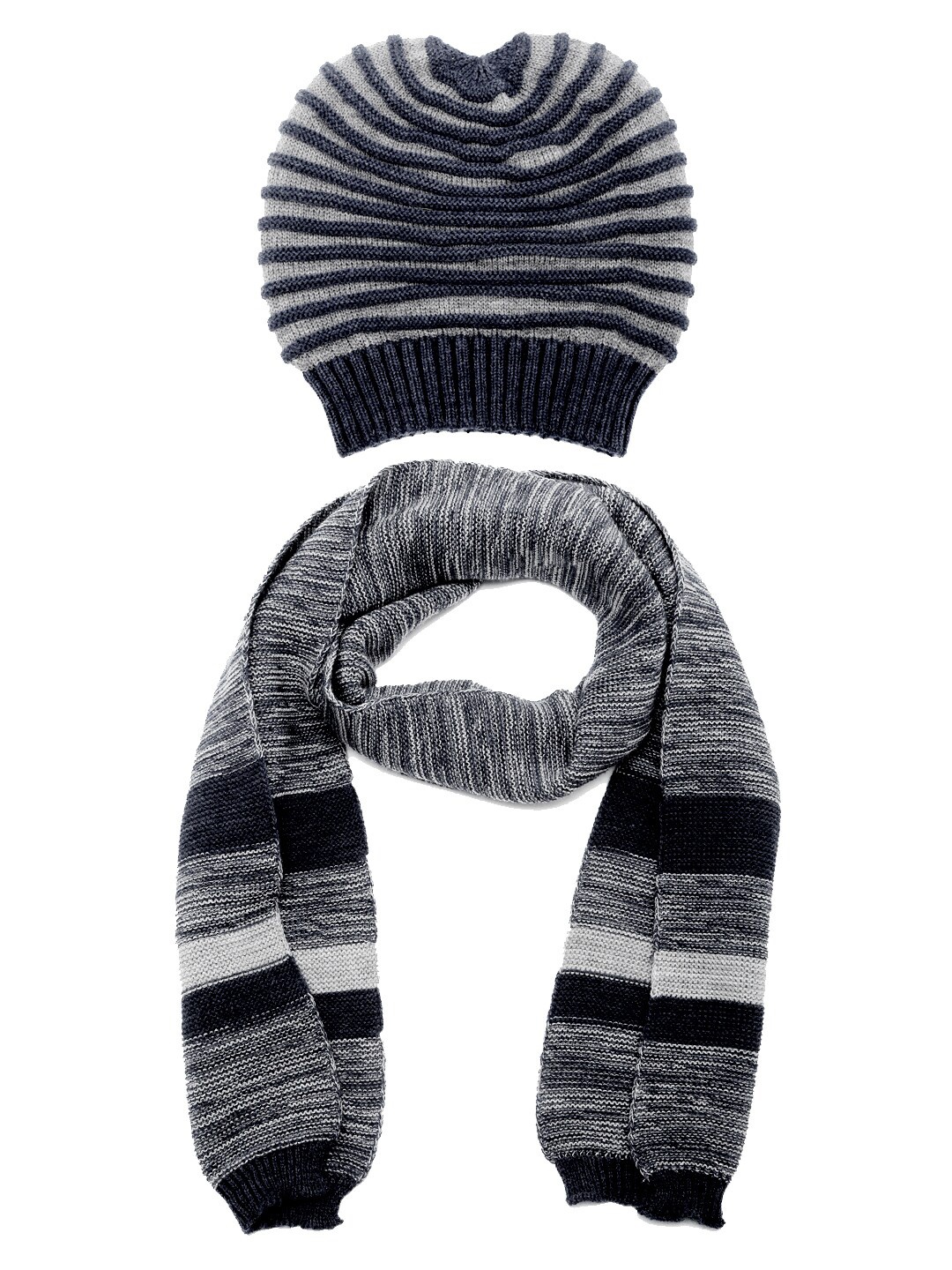 

Bharatasya Unisex Black & Grey Beanie