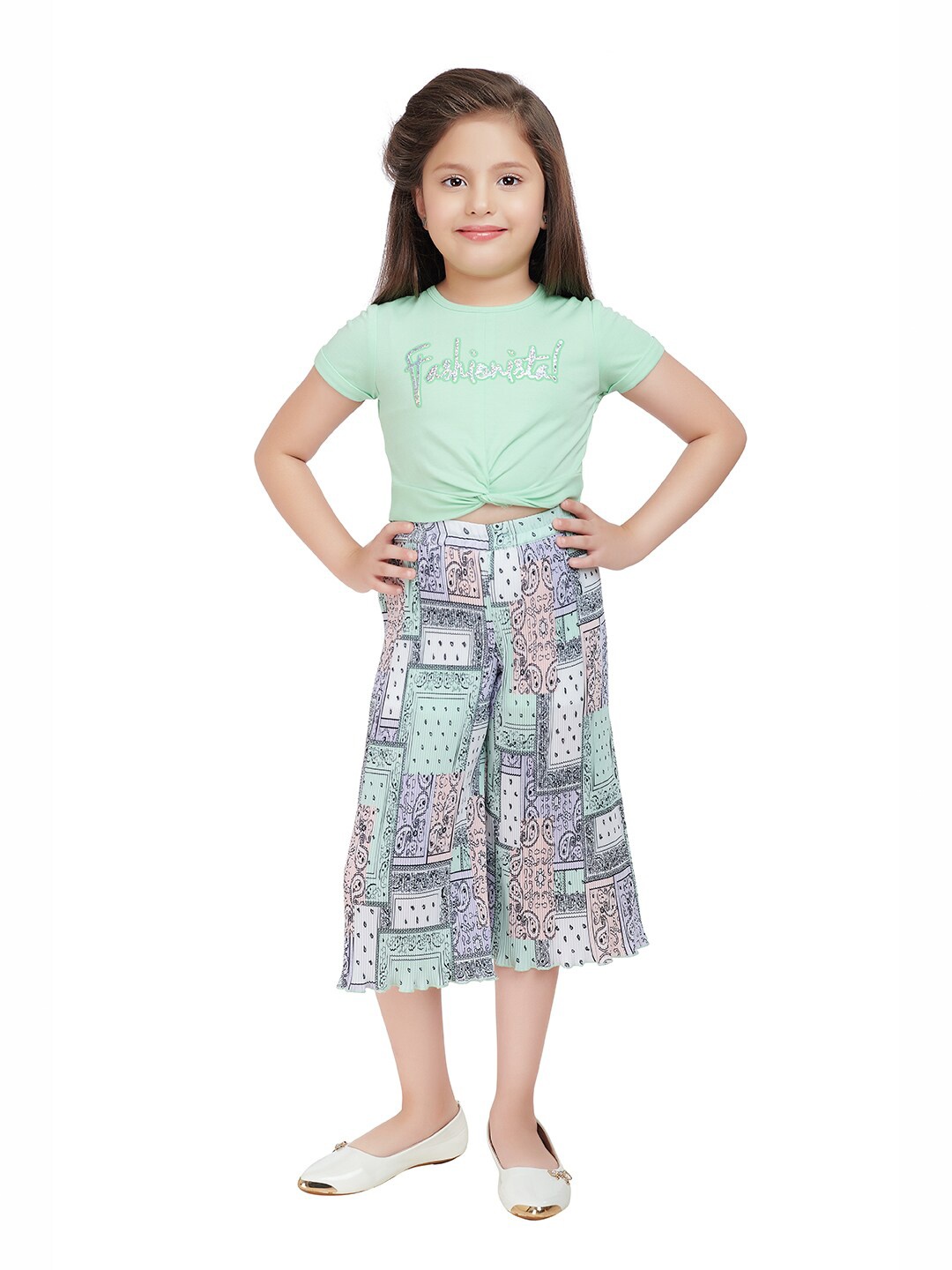 

Tiny Baby Girls Green T-shirt with Trousers