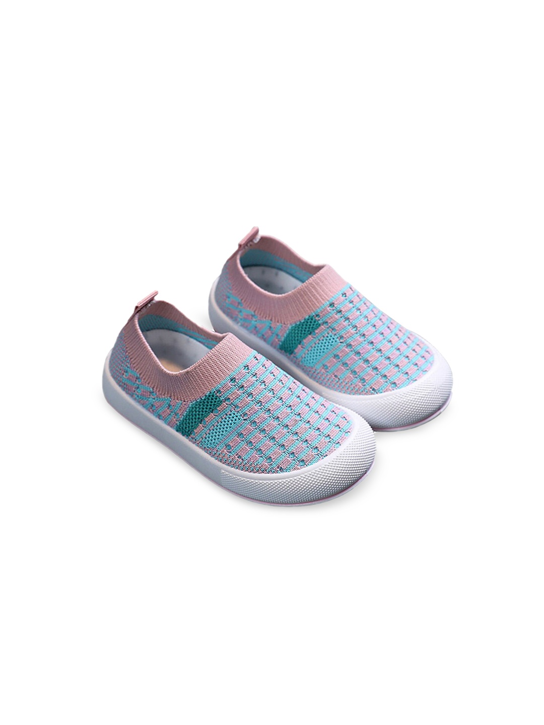 

Hopscotch Unisex Kids Pink Printed Slip-On Sneakers