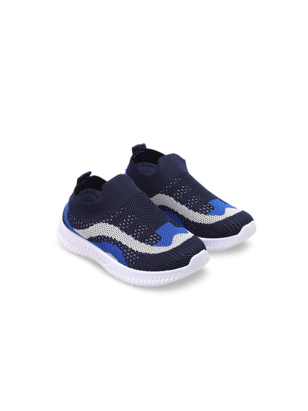 

Hopscotch Girls Blue Woven Design Slip-On Sneakers